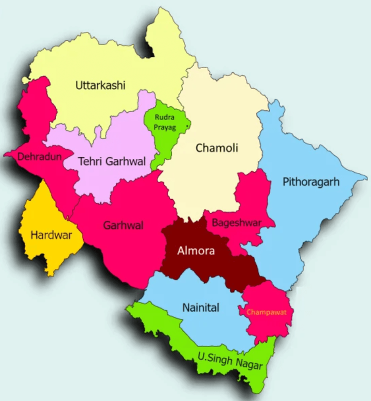 TunifyPro service coverage map across Uttarakhand districts